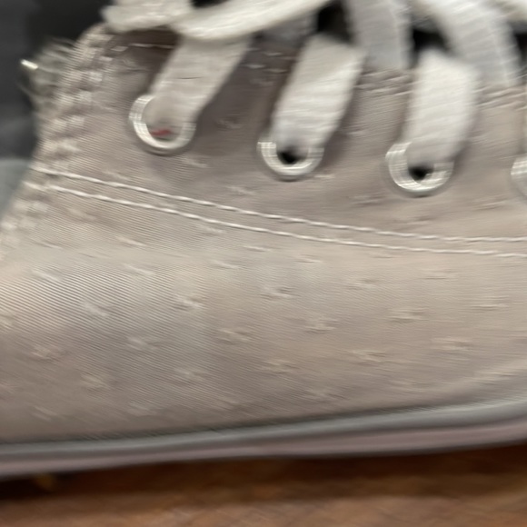Converse sneakers.  Light gray in color. - Picture 3 of 5